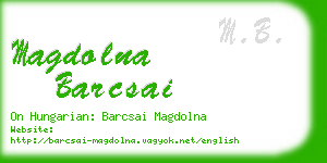 magdolna barcsai business card